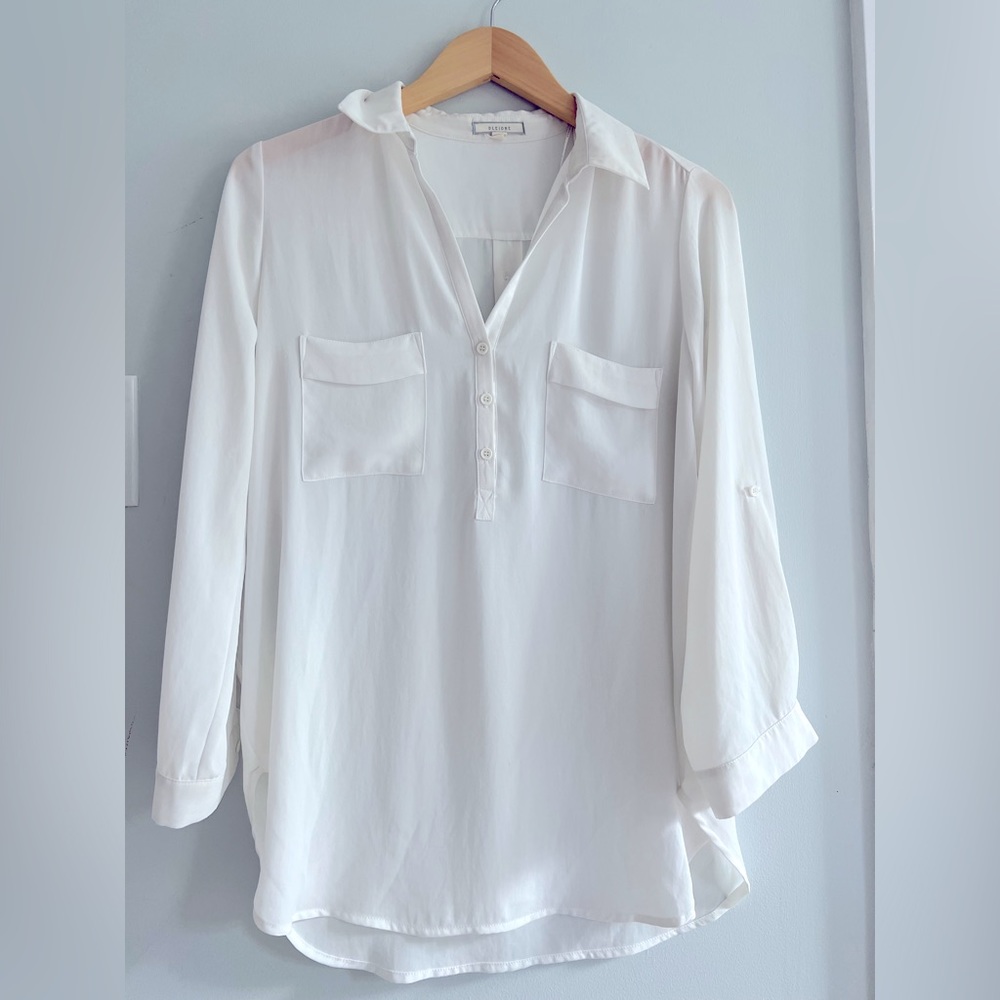 Pleione - Nordstrom brand white chiffon blouse